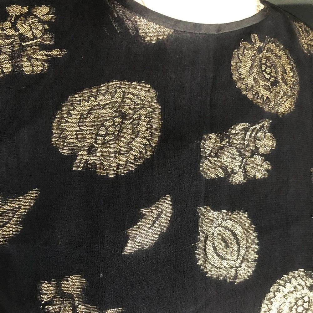 Michael Novarese Couture Black & Gold Floral Dress (RARE & Vintage) - Picture 4 of 12